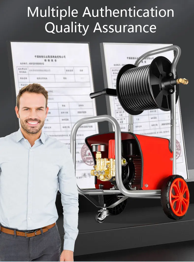 High Quality Motor Regulating Pressure Hose Coil 2.5kw Portable Car