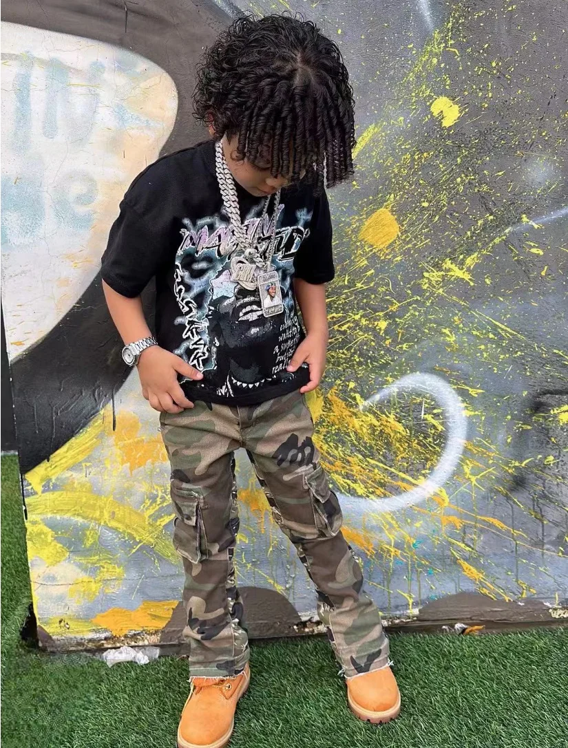 Stacked Jeans Kids Camo Jeans Ready To Ship 2-14 Years Old Toddler