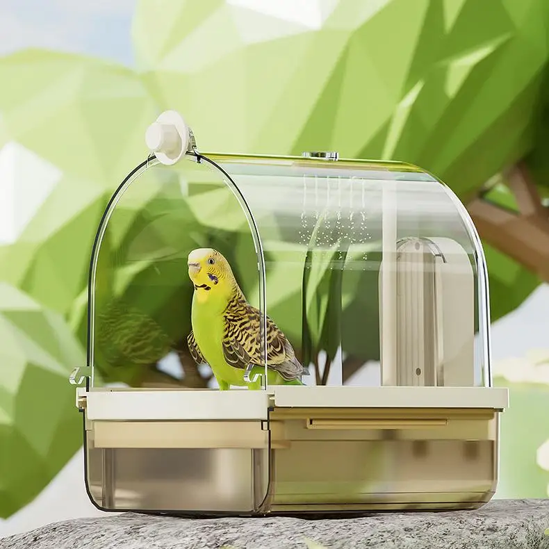thumbnail image 2 of Parrot Bath Parakeet Bath Fountain Bird Cage Accessories Automatic 2 of 13