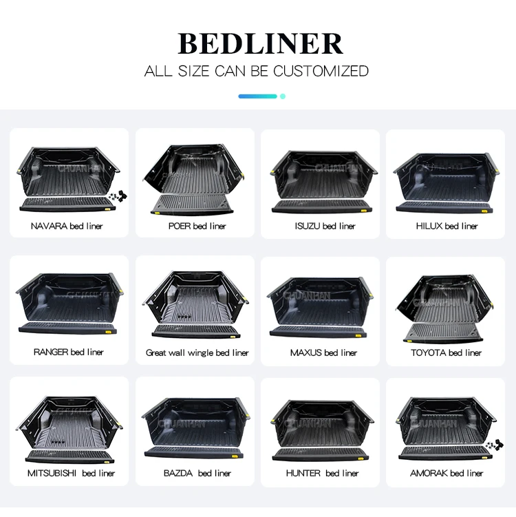 Pickup Truck Mazda Bt50 Accessories Mitsubishi L200 Bed Liner Bedliners ...