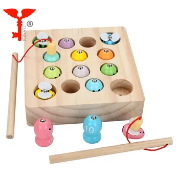 Pretend Toys Wooden Magnetic Insect Catching