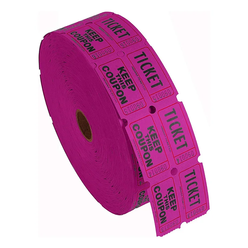 2 Part Raffle Paper Custom Colors Double Roll Raffle Tickets Blank Ticket For Events Entry ...