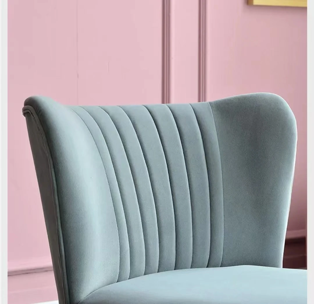 Modern Design Upholstery Blue Modern Velvet Armchair Living Room ...