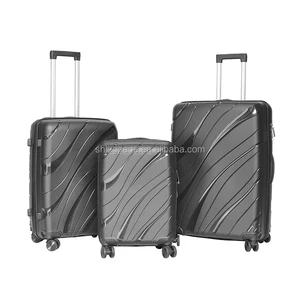 Wholesale Lightweight Custom Travel Luggage Set Black Outbound Travelling Trolley Luggage Suitcase Sets