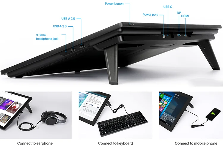 Huion Pro 24 (4K) 4K Resolution Anti-glare Etched Glass Full Lamination 24 Inches Large Size Creative 4K Pen Display