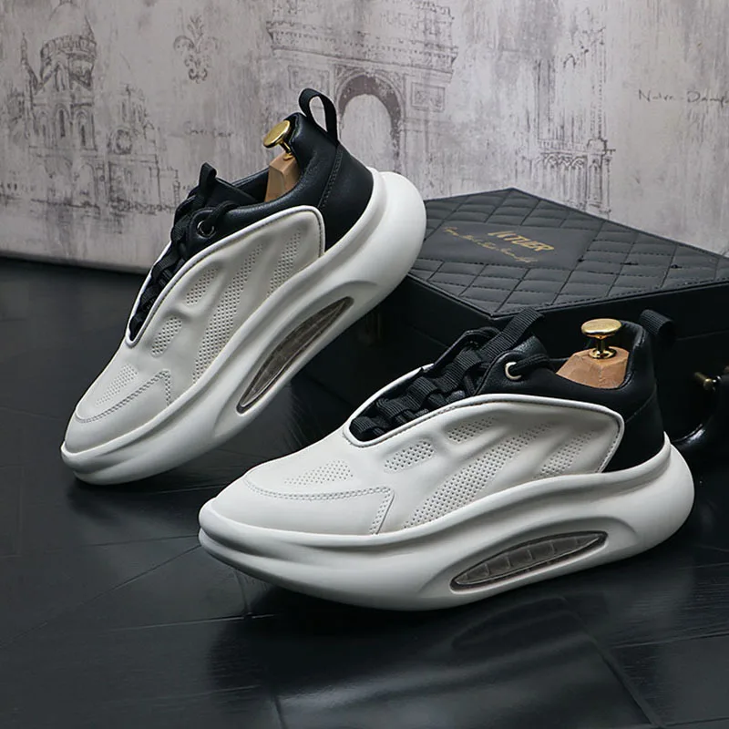 Men's Shoes 2024 New Summer Breathable Versatile Thick Sole Elevated Sports Shoes Casual Footwear