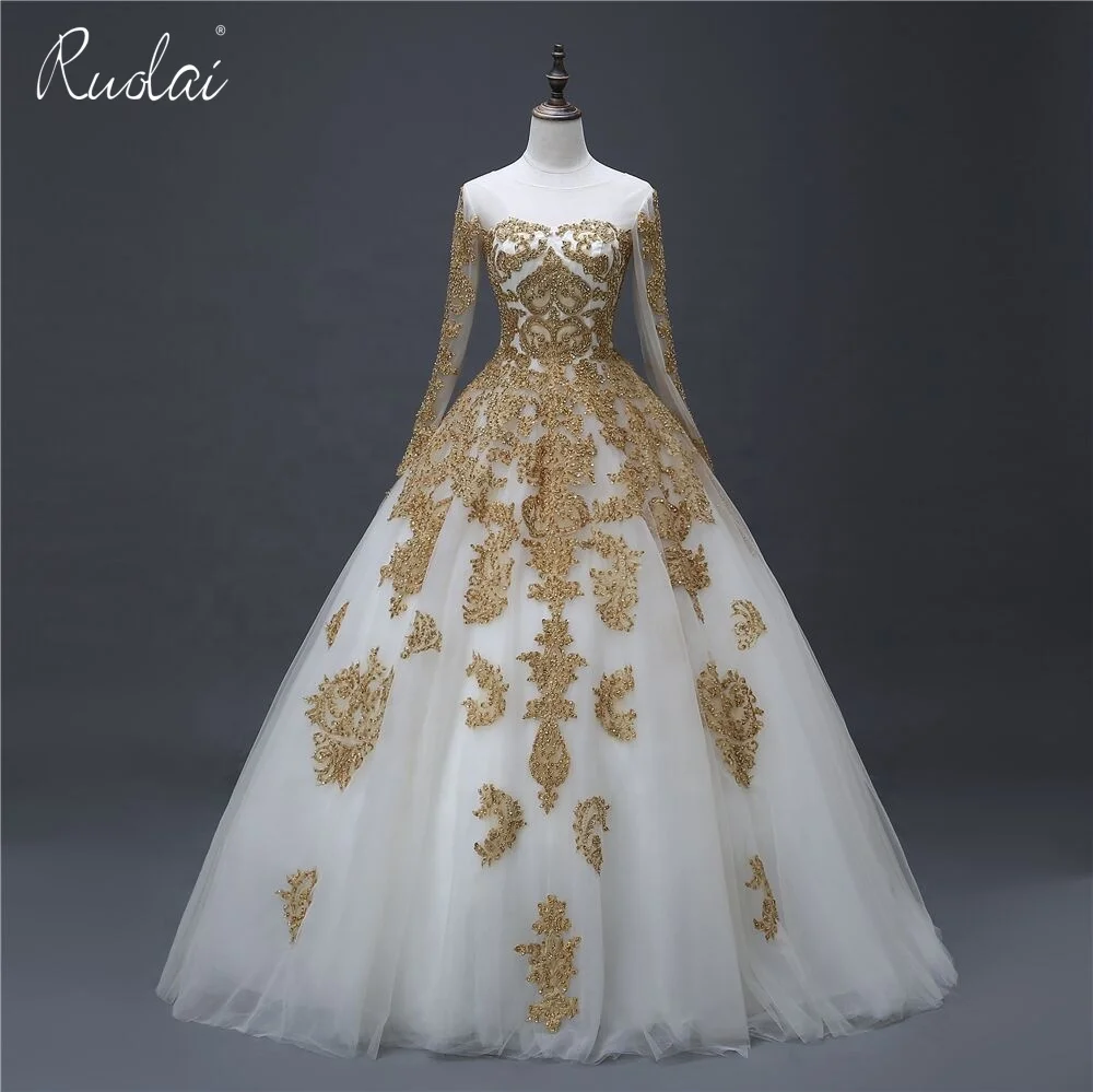 Платье невесты золотое
