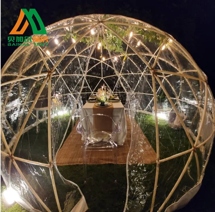 Outdoor Small Cute Transparent Clear Igloo Tent for Romantic Dinner