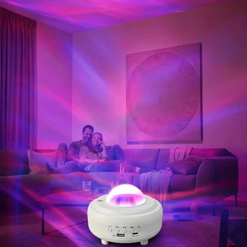 Aurora Borealis Starry Sky Projection Light Full Sky Projector Atmosphere Light Bedroom Warm Romantic Sleep Night Light