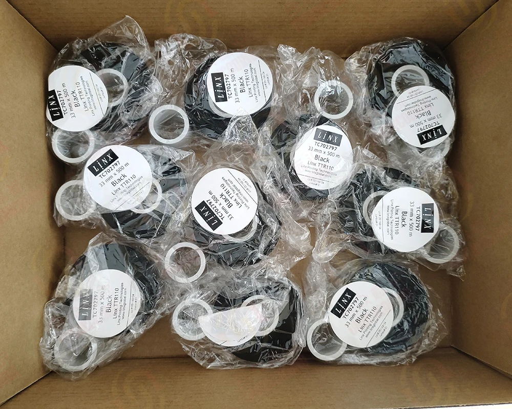 LINX TTR 110 Black Printer Ribbon - 33mm X 500m Original