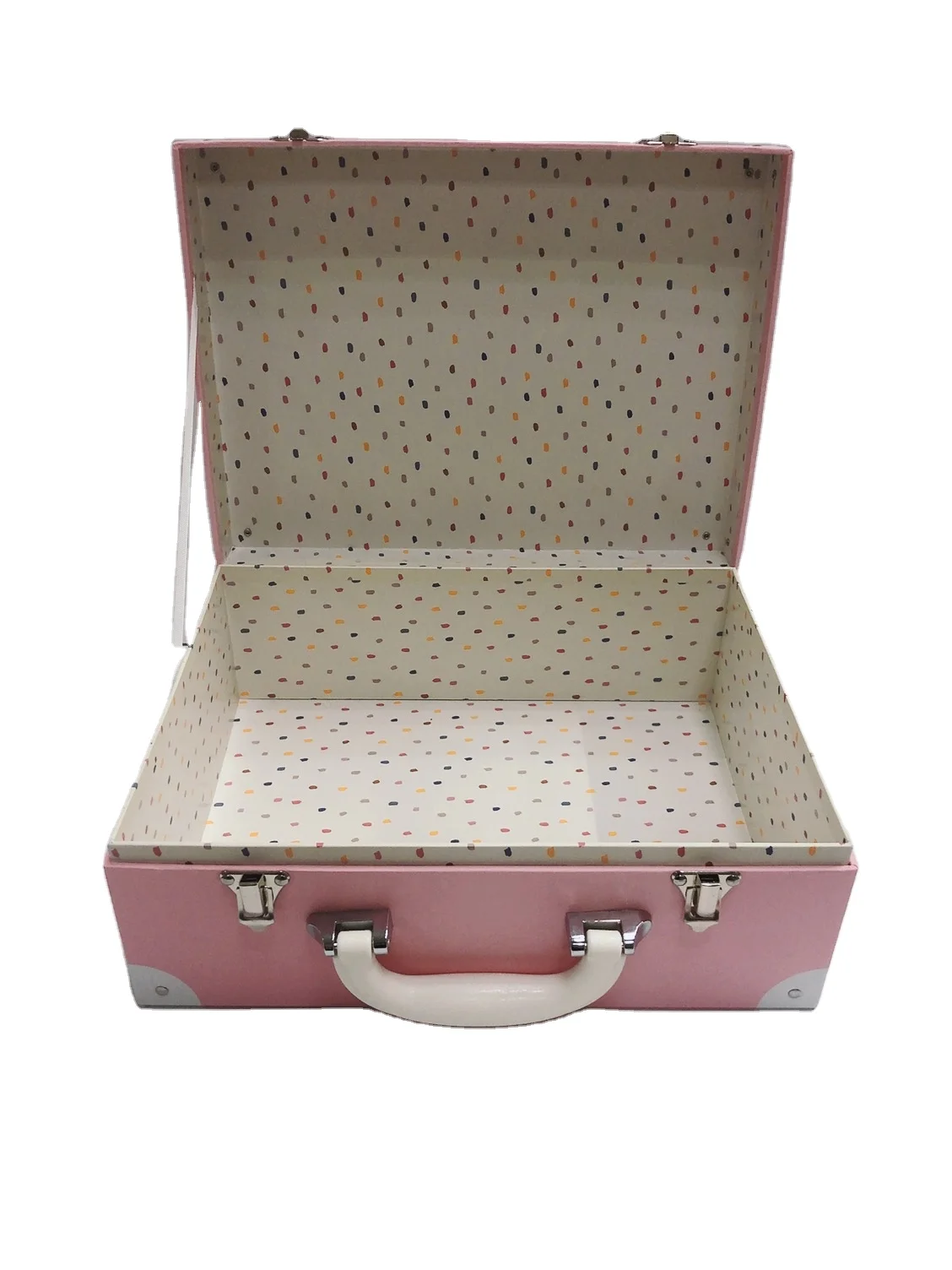 Square Cardboard Suitcase For Wedding Veil Singleside Coated Plastic