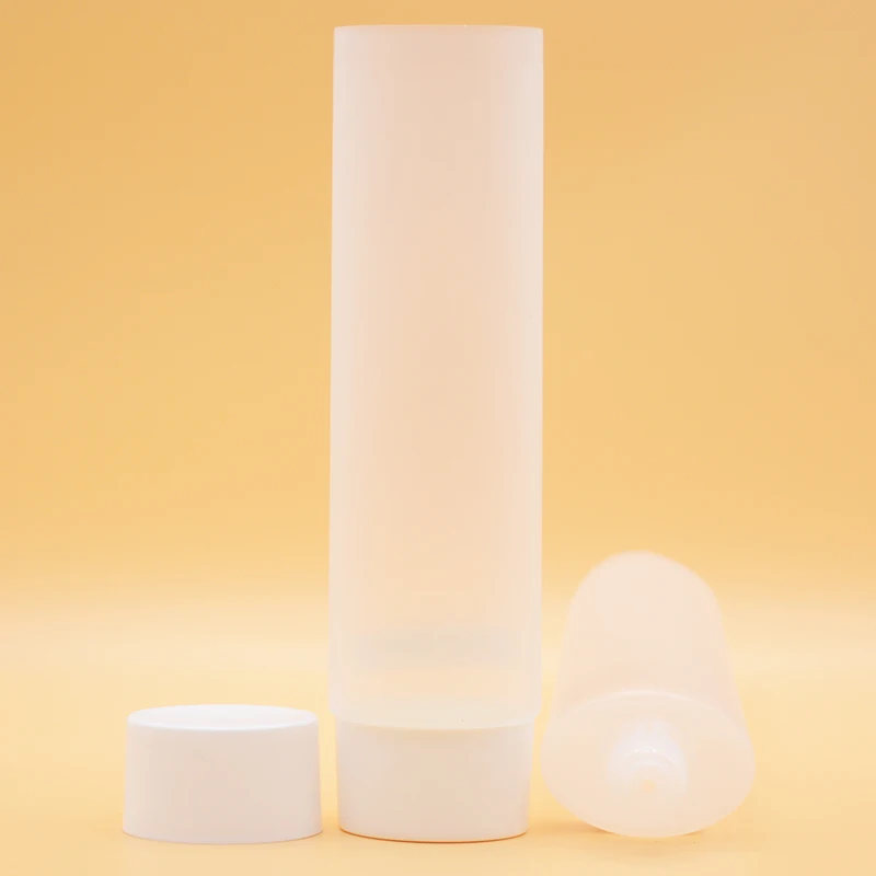 Multiple Layer Cosmetic Tube Packaging Screw Cap Lotion Lubes 100ml Sugar Cane Plastic PE Body Lotion 5 Layers Custom Oval 40mm