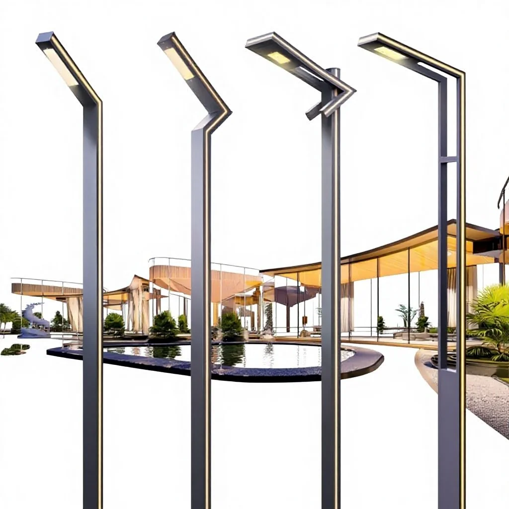 Courtyard LED Street Lamp IP65 3m/3.5m/4m Outdoor Aluminum Extrusion Landscape Lighting for Road Community Park