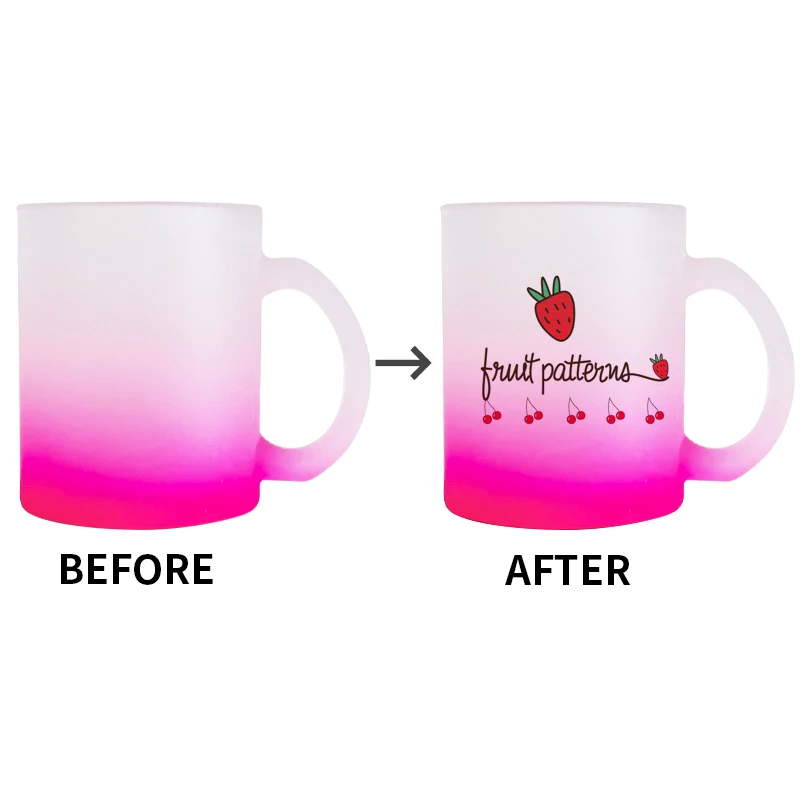 11 Oz Sublimation ombré Color Frosted Glass MUG – We Sub'N