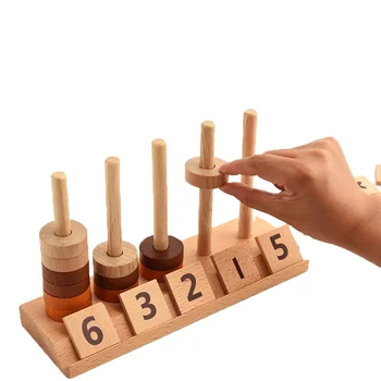 Wooden Montessori Educational Materials Preschool Educational Math Learning Toys for Toddlers