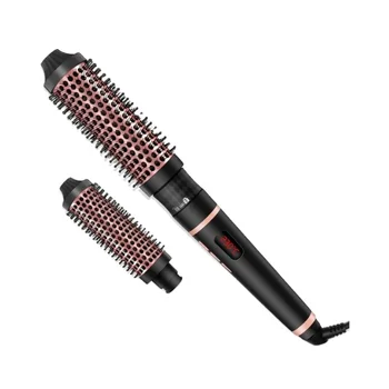 New design 32mm & 38mm curling brush most popular interchangeable hair curler curling iron comb with LCD display