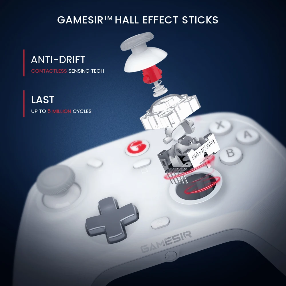 GameSir Cyclone2 Multi-platform Wireless Gaming Controller with Full Hall Effect Sensors