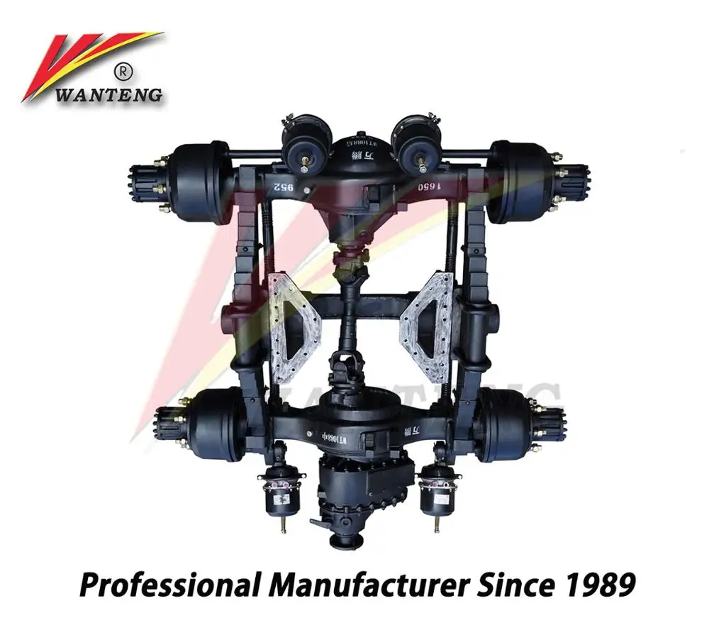 Differential Trailer Rear Axle Assembly With Front Wheel Reducer