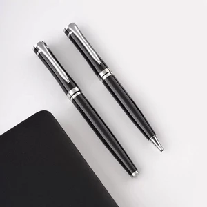 Factory Popular Luxury High Quality Personalized Brand Custom Logo Promotional Gift Executive Black Metal Roller Ball Pen