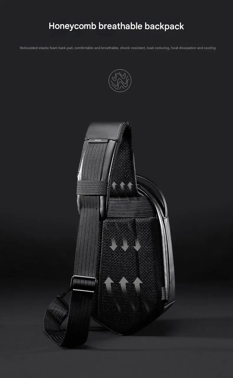 New Style Trendy Design Polyhedron Shoulder Messenger Chest Bag Motorcycle Saddlebags Luggage Black Blue OXford Cloth+Polyester