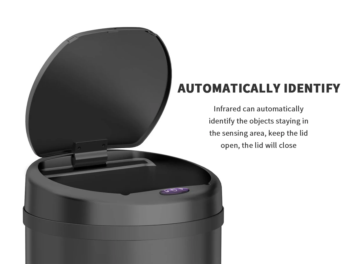 30l Kitchen Led Light Sensor Bin Automatic Kitchen Sensor Trash Can