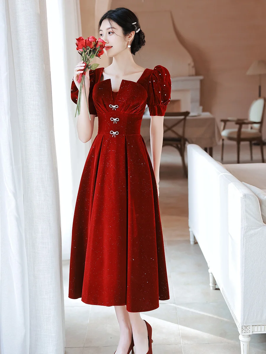 h&m black velvet wrap dress $65 DRESS SALE /// 1970s Black Velvet Flutter Sleeve Maxi Dress main image 0