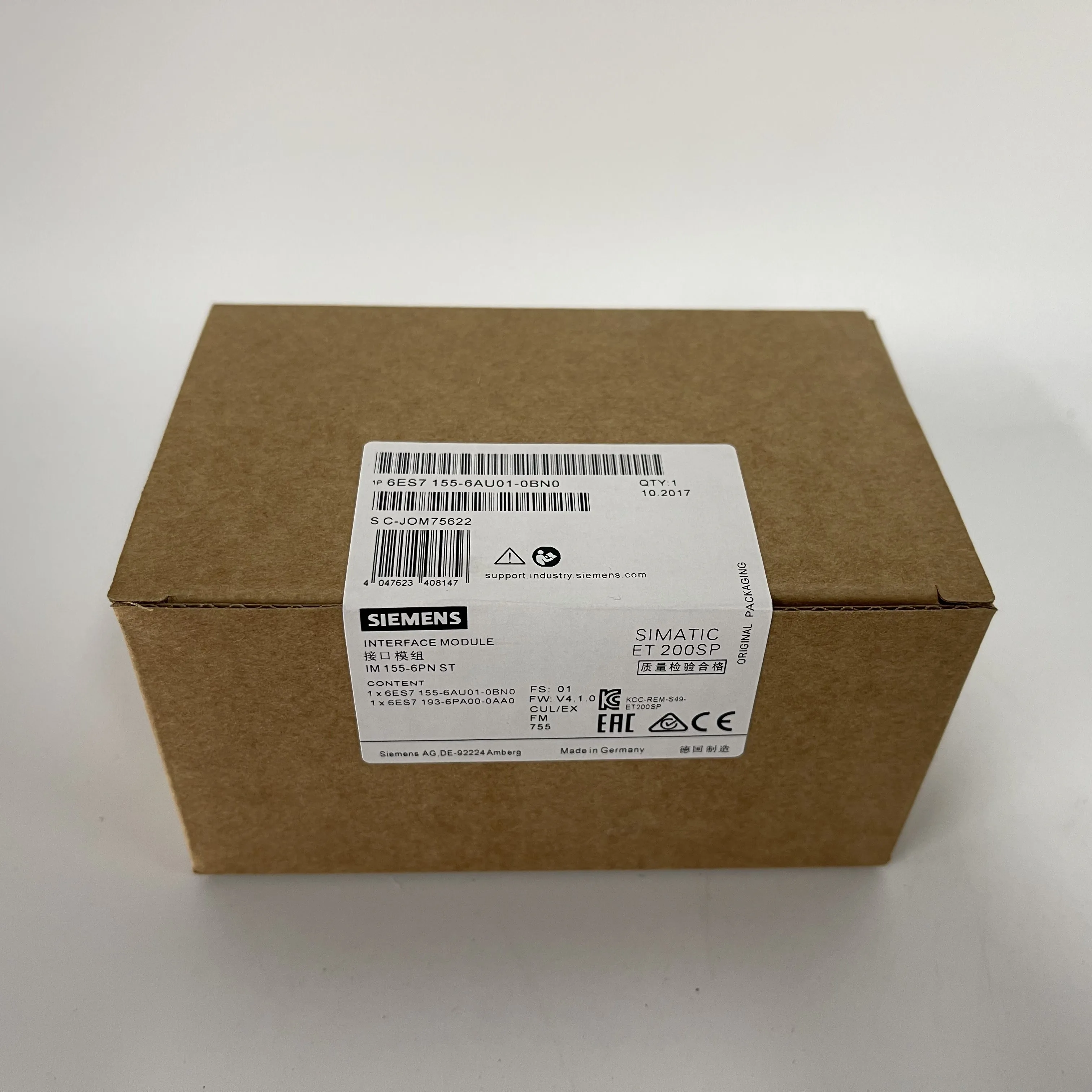 Siemens Interface Module ET 200SP 6ES7155-6AU01-0BN0 Siemens Interface Module ET 200SP 6ES7155-6AU01-0BN0