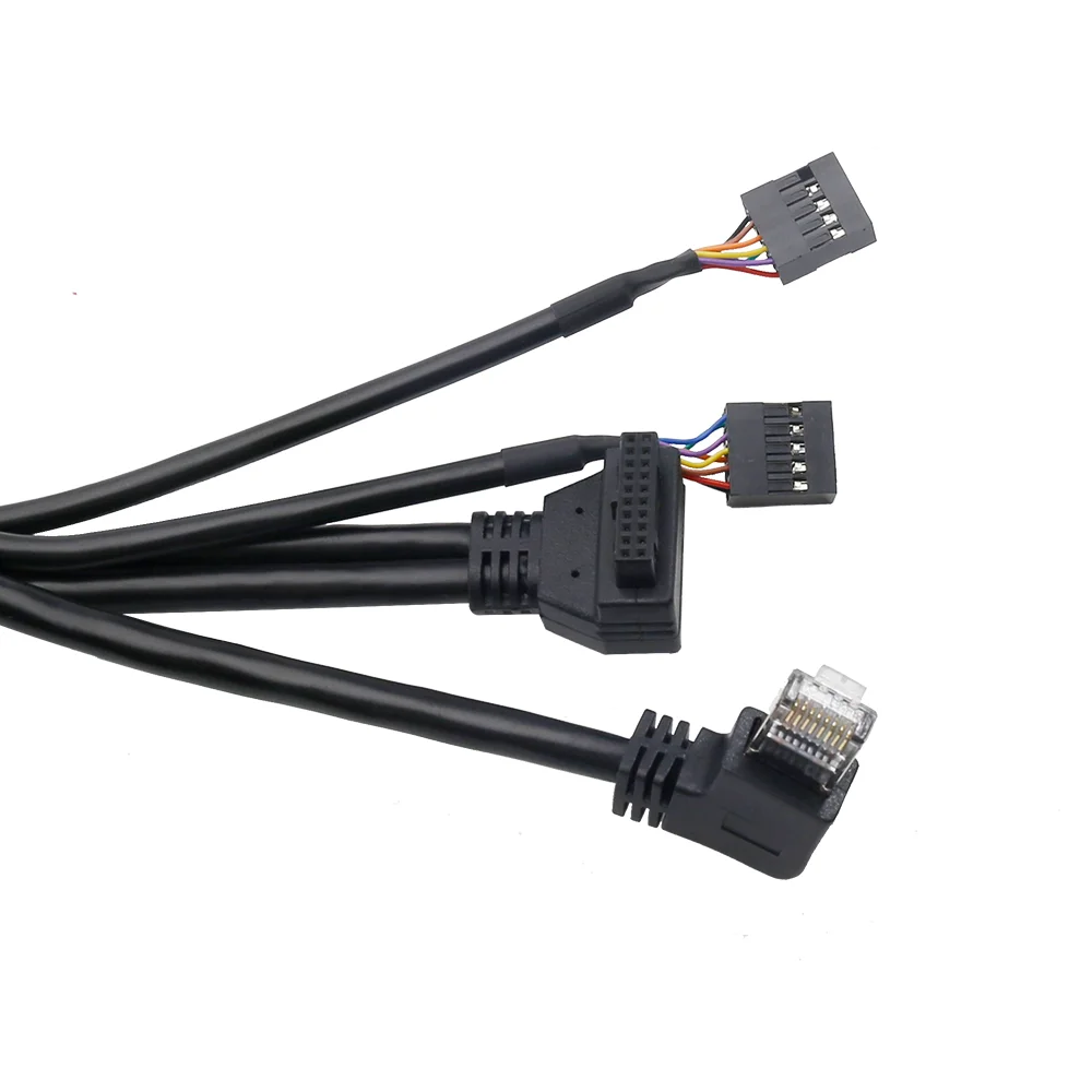 Pc Computer Chassis Front Panel Cable Dual Usb 3.0 + Usb 2.0 With Audio