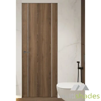 Multishades Concise Frameless Concealed Doors Secret Room Invisible Flush Hidden Door Wood Veneer High Quality Customized Door