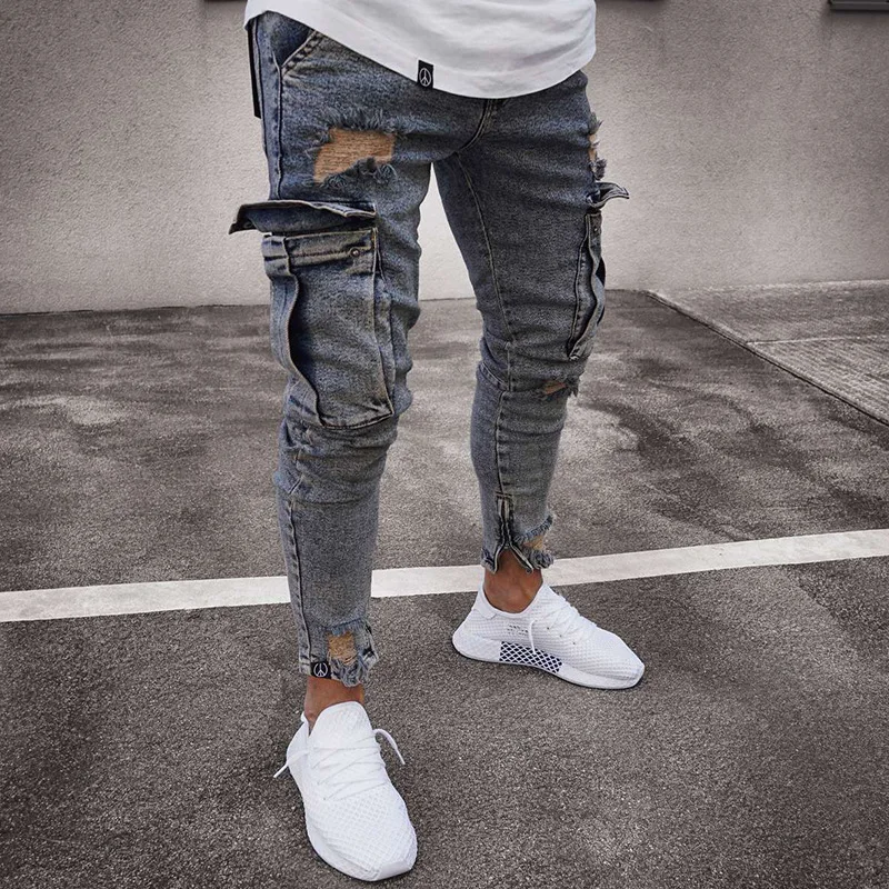 Wholesale men's jeans side pocket Slim Fashion Hiphop Jeans From m.alibaba.com