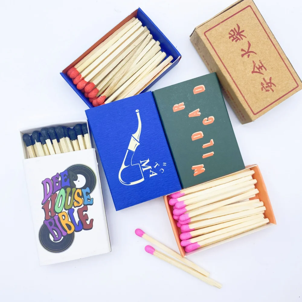 Customized Matchboxes - Safe, Wholesale Black Wooden Matches