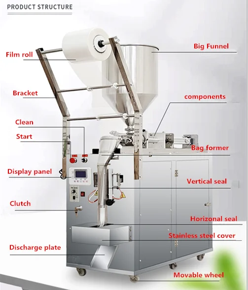 10-100ml Automatic Honey Liquid Sachet Filling Packaging Machine Shaped ...