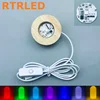 6cm-Auto-cycling RGB--Natural Wood Color