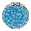 Two-tone glass imitation jade beads - blue and purple
