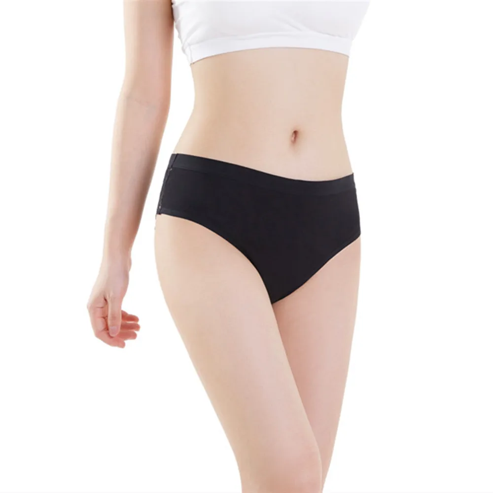Dropshipping plus size Incontinence underwear women's cotton 4 layer leak proof menstrual period panties