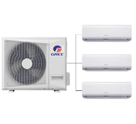 1.5 Ton 2HP 18000Btu Split System AC Unit Indoor Electric Fireplace Outdoor Installation Freestanding