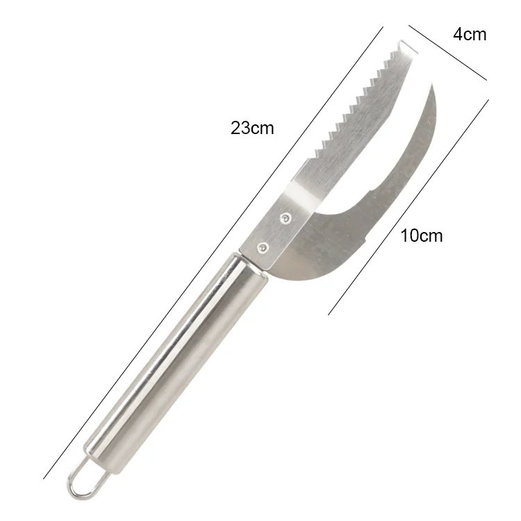 Sharp Multipurpose Fish Gutting Knife Seafood Fish Descaler Scale Scraper Cleaning Tool Stainless Steel Fish Scaler Remover