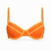 Top de bikini con aros naranja