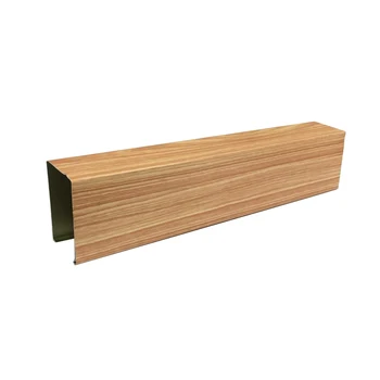 Building Material Wooden Aluminum U-Shaped Linear Ceiling Square Baffle Tube Ceiling