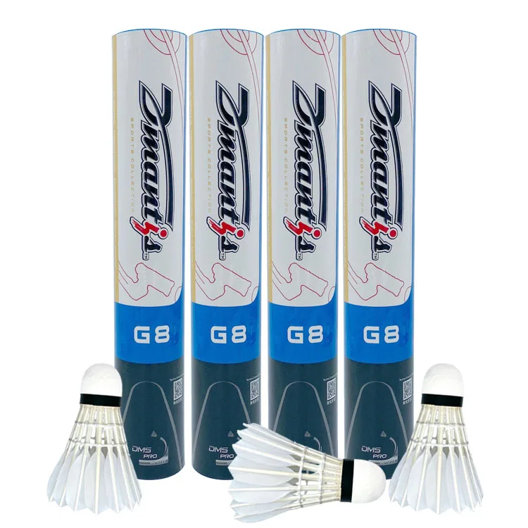 Dmantis Brand G8 Chinese Factory Wholesale Goose Feather Practicing Badminton Shuttlecock