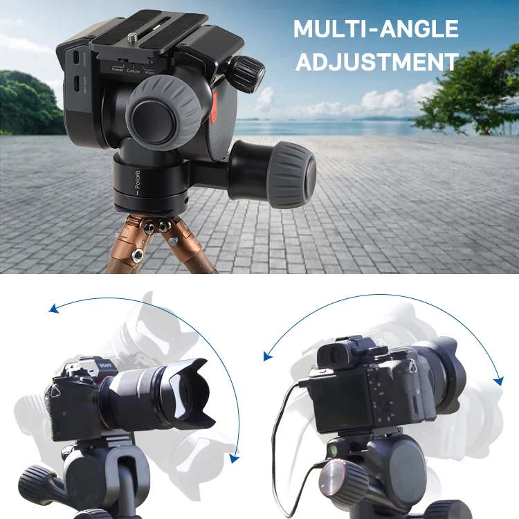 BENRO Polaris 360 Rotation Electric Panorama Head Photography Film Making Tripod Head Smart Spin Tripod Ball Head