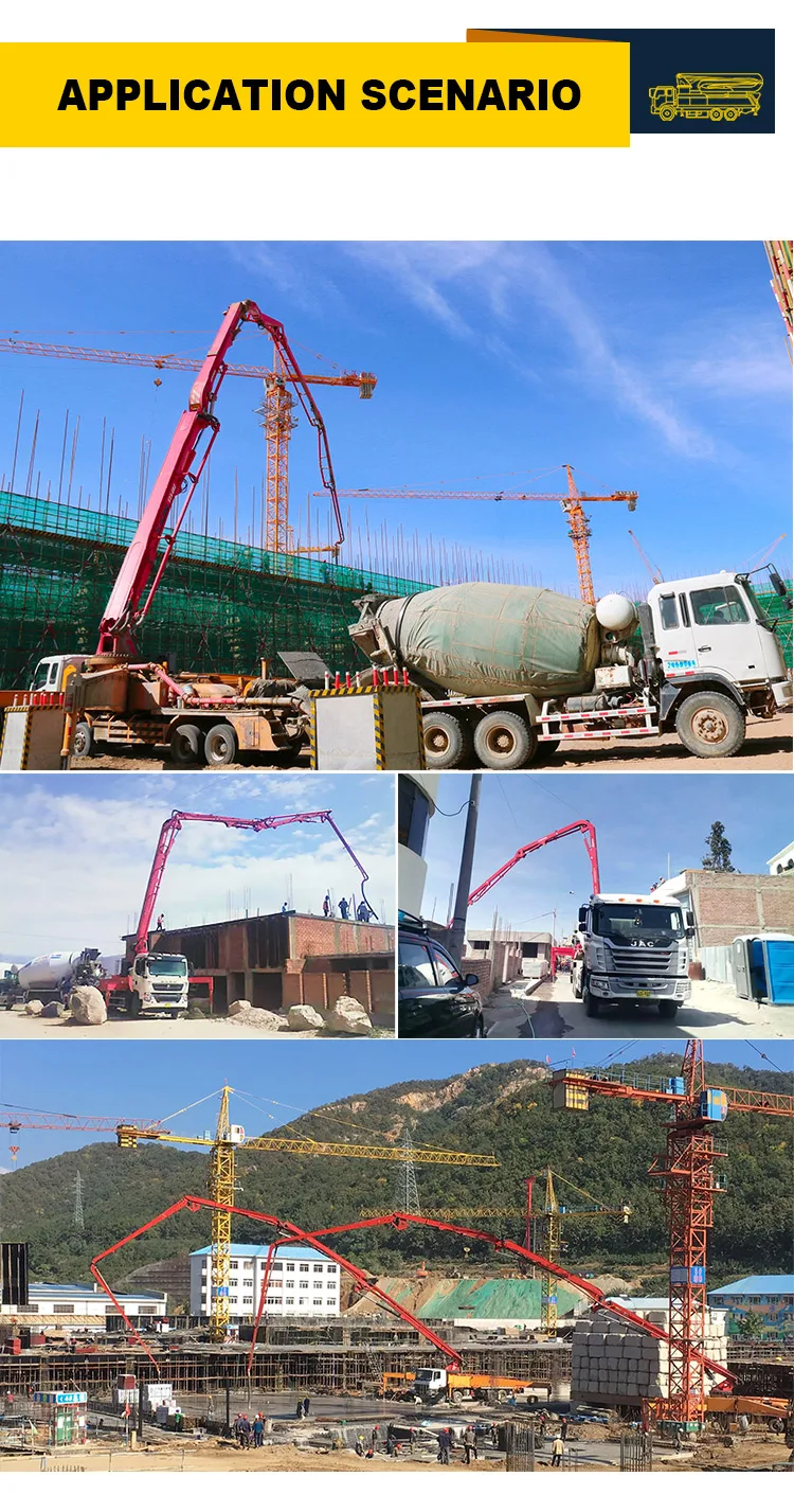 38m 52m 80m Mobile Concrete Pump On A Truck Concrete Pump Truck Mounted ...