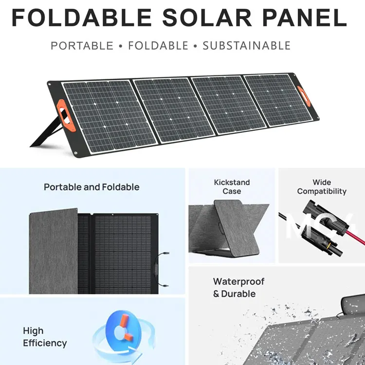 50w 75w 100w 120w 200w 250w 300w Folding Camping Solar Blanket With