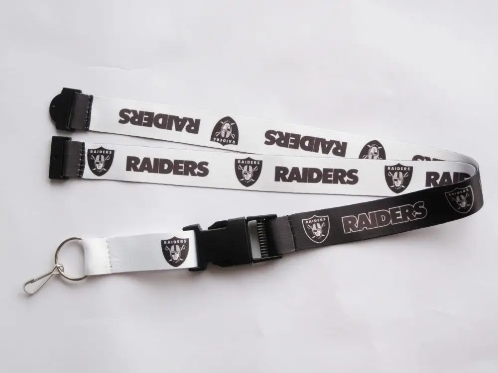 NFL Oakland Raiders Lanyard - Black/Silver