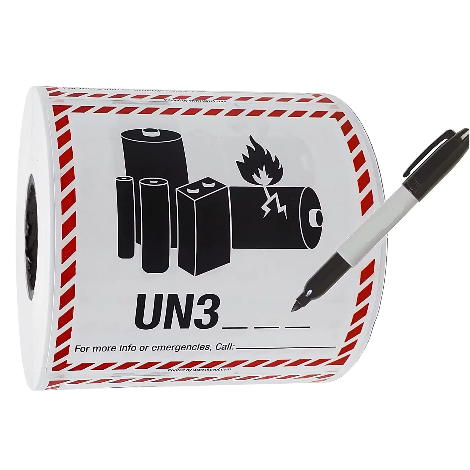 UN3480 Lithium Battery Shipping Labels 4x3 Warning Label Transport Shipping Sticker Label UN3481 factory