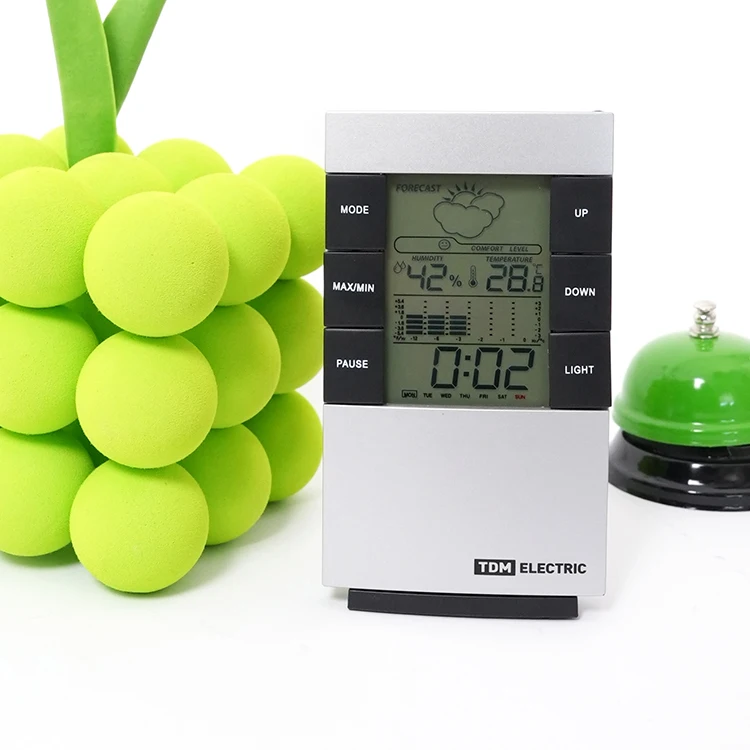 OEM ODM High Accurate Thermometer Temperature Display Digital Clock Home Decorative Smart Weather Clock for Bedroom