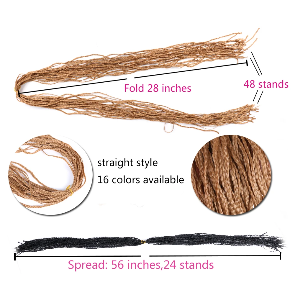 Box Braids Colors - Hot Selling 28inch Long Thin Zizi Braid
