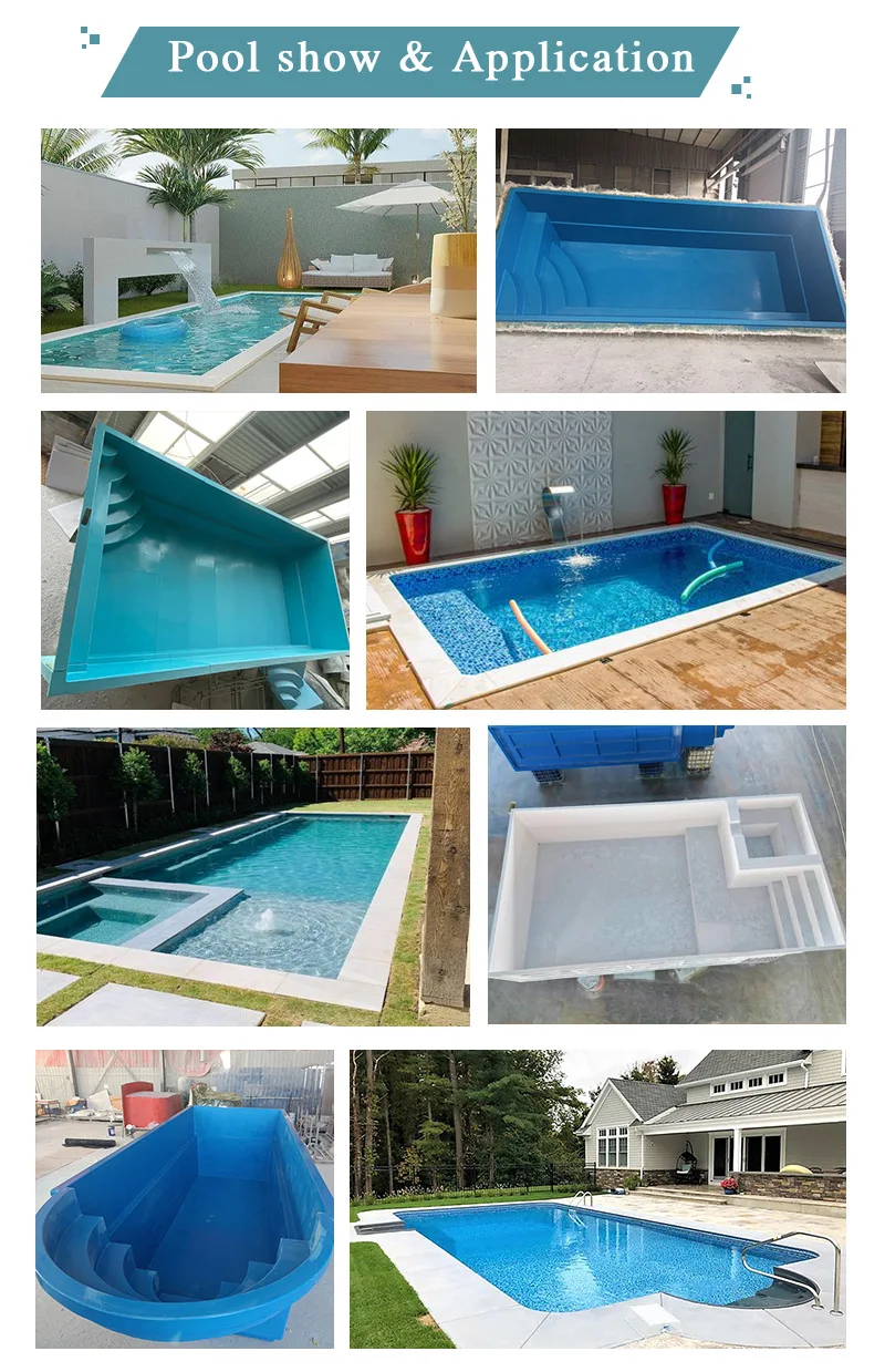 Outdoor Custom Fiberglass Large Big Size Swim Spa Swimming Pool Price Frp Shell Jacuzzi Prefab 5325