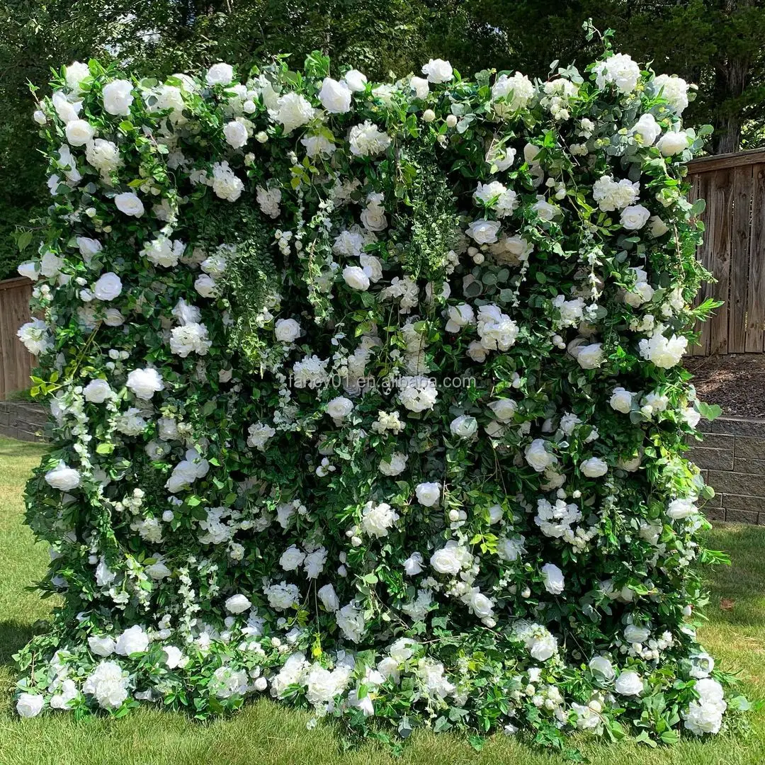 Baby Breath Flower Arrangement Artificial White Rose Flower Table Runner Garland For Wedding