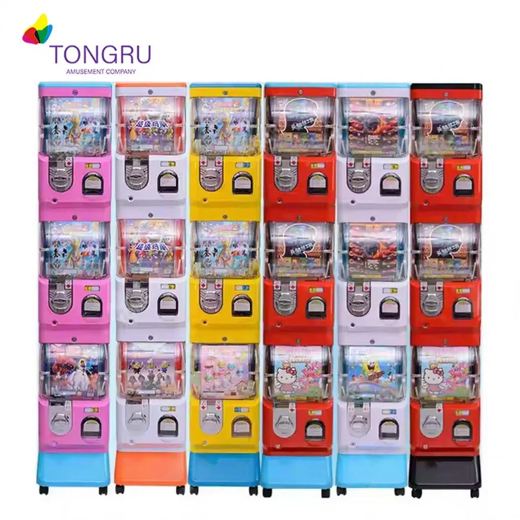 Gashapon Machine Gacha Machine Candy Machine Gacha Machine Candy Gashapon Machine ABS Vending Machine Multicolor Modern Design Rotary System,Red